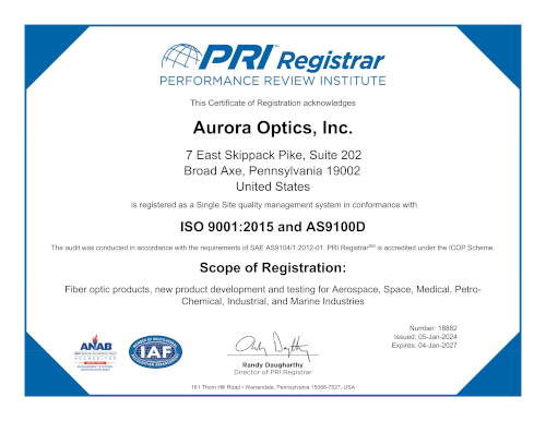 ISO 9001 certificate